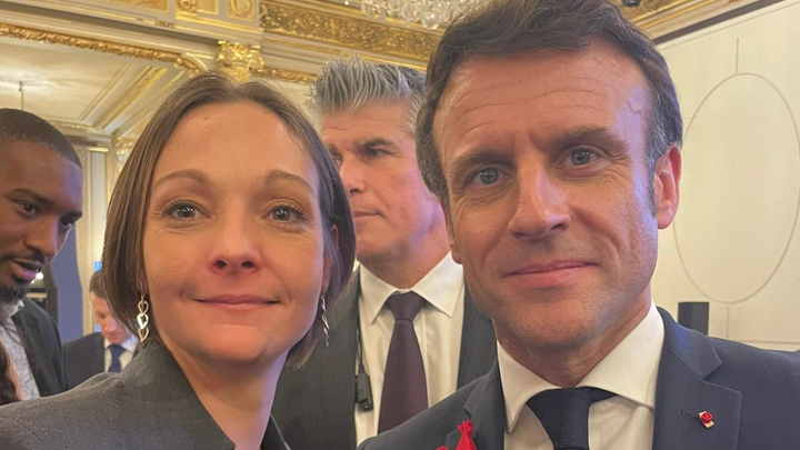 French President Emmanuel Macron gathers France's tech leaders, among whom LEXISTEMS CEO Marie Granier.